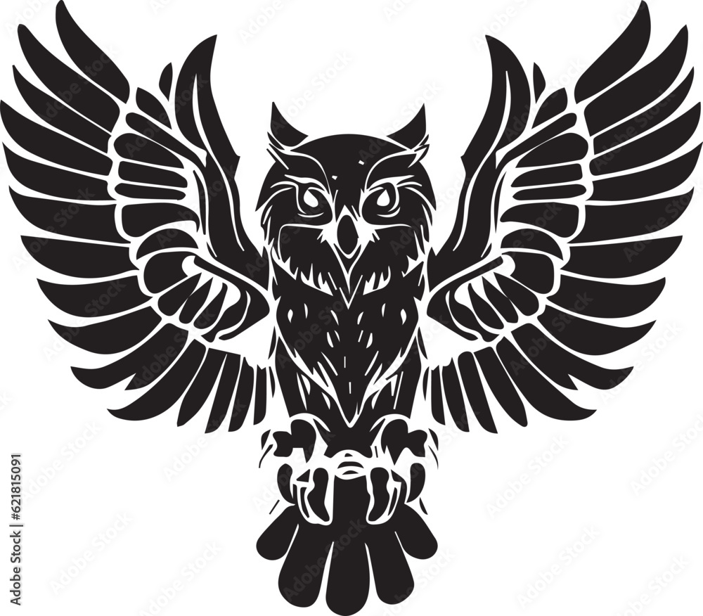 Obraz premium Owl vector tattoo design illustration