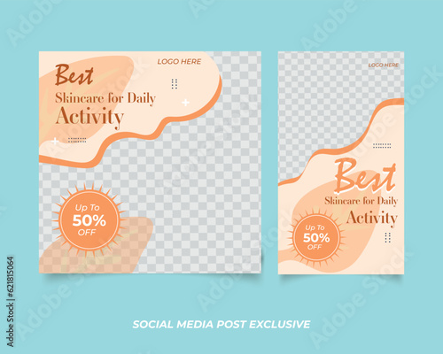 skin care social media post template