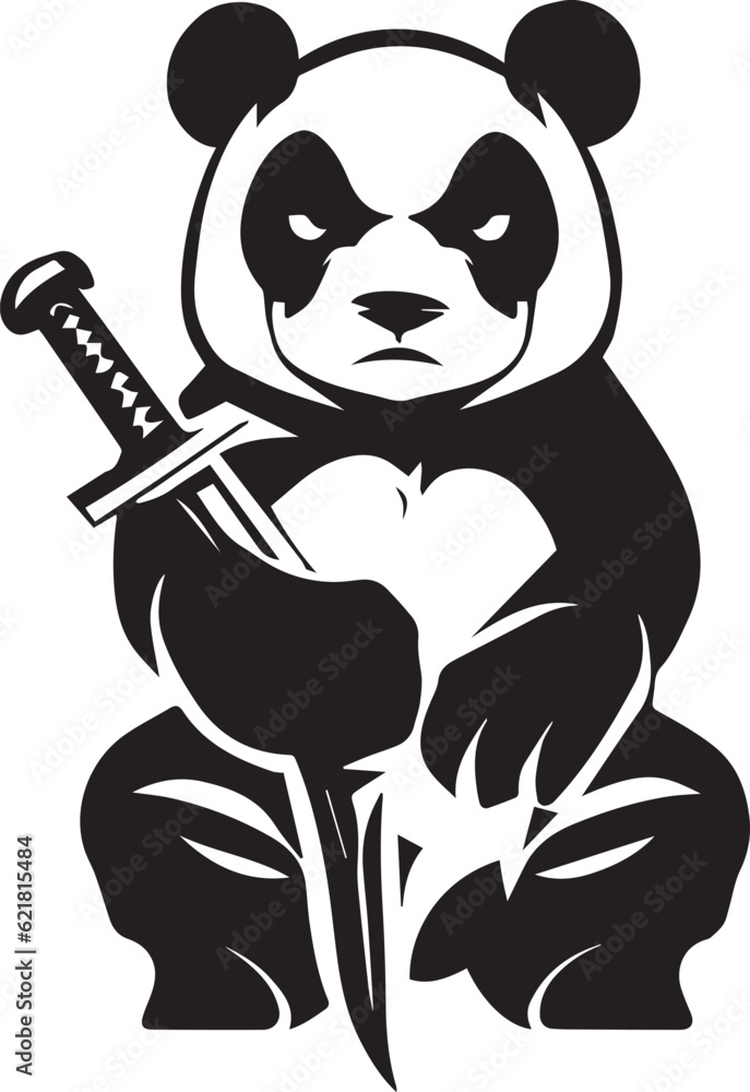 Kung Fu panda vector tattoo design illustration Kung Fu panda vector tattoo design illustration