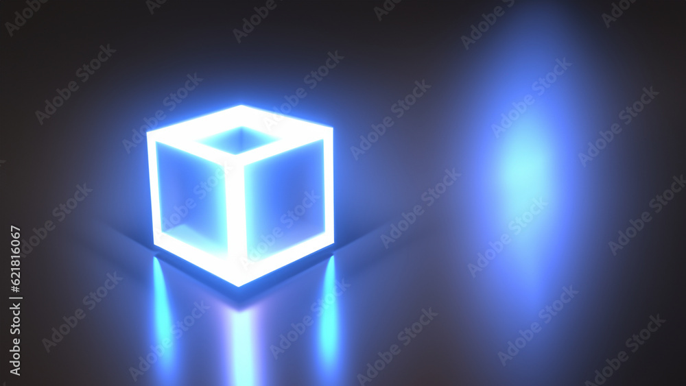 Neon cubist abstract design with many colors Neon cubist abstract design with many colors