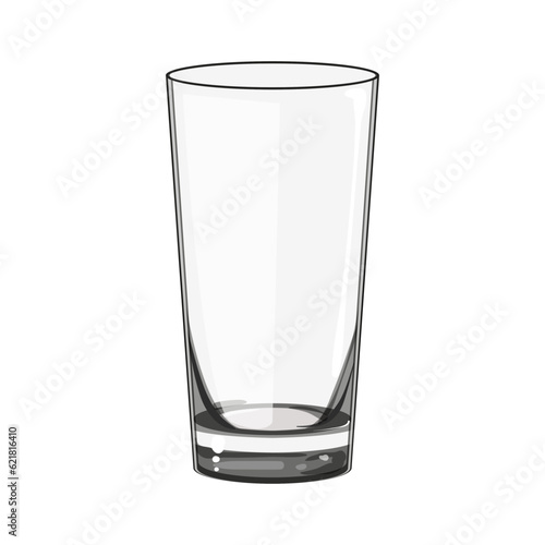 water glass cup cartoon. crystal alcohol, bar clean, ware cocktail water glass cup sign. isolated symbol vector illustration