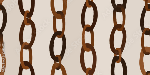Abstract minimal chains pattern. Collage contemporary print. Fashionable template for design.