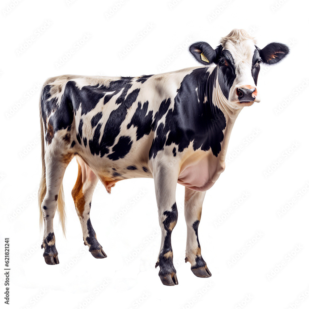 cow on transparent background isolated png.Generated with AI