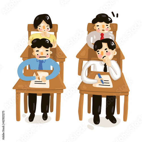 take a test cartoon illustration 