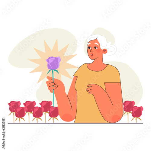 Uniqueness and individuality. Character standing out from the crowd,