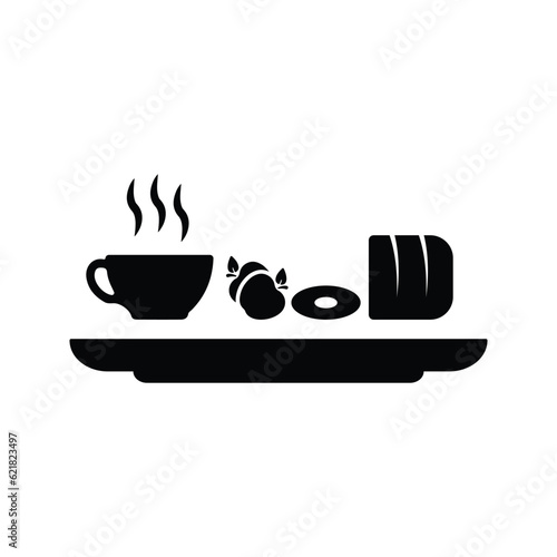 Breakfast, brekker, delicious icon, Black vector graphics. photo
