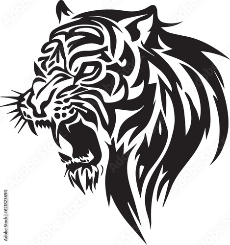 Tiger tattoo vector illustration