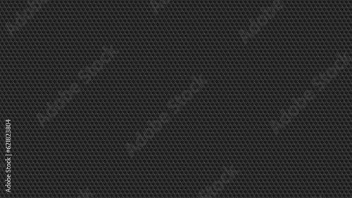 Dark Perforated Hexagon Metal Sheet Background