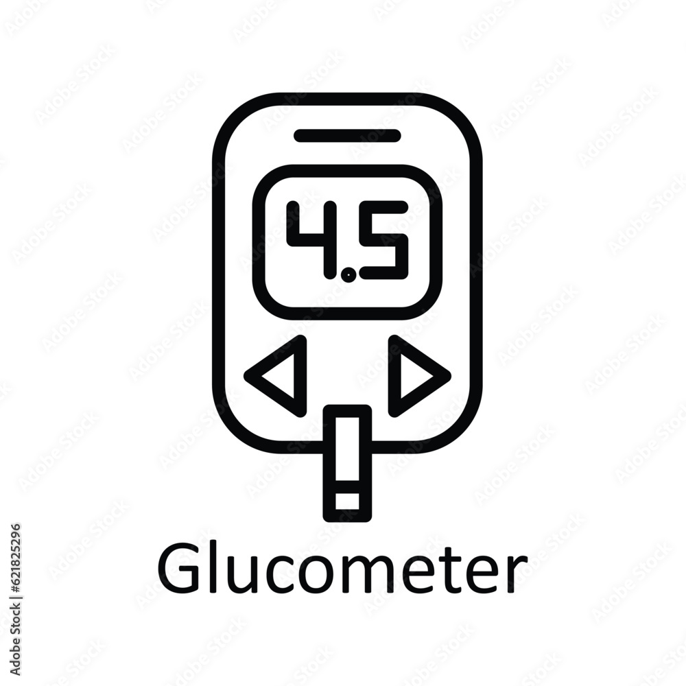 Glucometer Vector outline Icon Design illustration. Medical and Health Symbol on White background EPS 10 File Glucometer Vector outline Icon Design illustration. Medical and Health Symbol on White background EPS 10 File