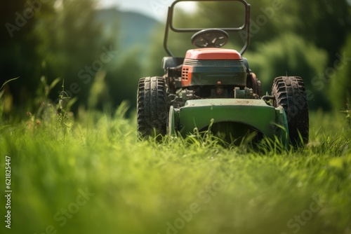 Mower grass electric. Generate Ai