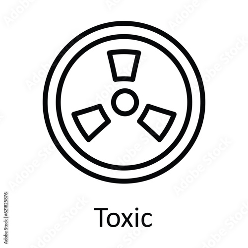 Toxic Vector  outline Icon Design illustration. Medical and Health Symbol on White background EPS 10 File