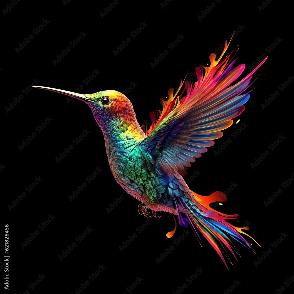 Obraz premium a colorful bird flying in the air