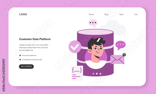 Digital marketing. Customer data platform or CDP. Client profile