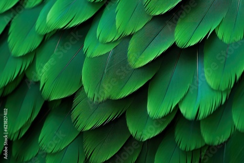 Green feather pigeon color. Generate Ai