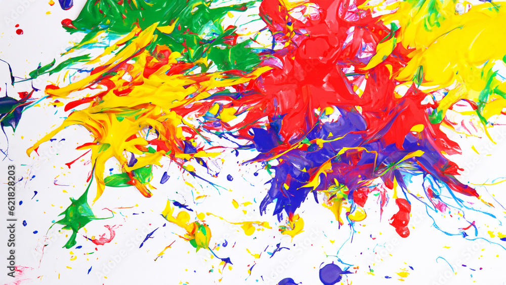 Fototapeta premium A colorful paint splatter background