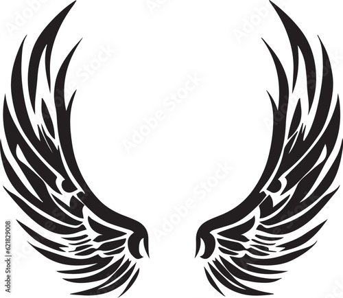 wings tattoo design illustration