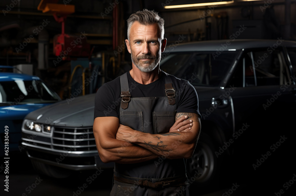 AI generated image of mechanic car portrait AI generated image of mechanic car portrait