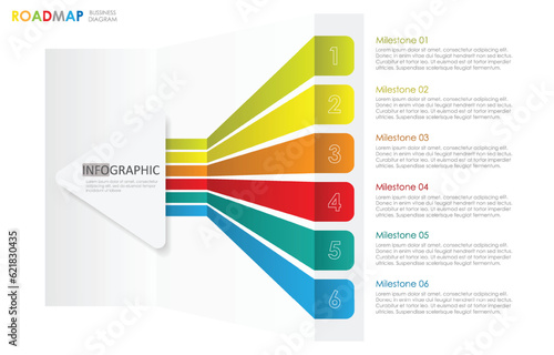 timeline arrow weekly planner schedule project diagram Infographics template for business. 6 step modern Timeline schedule diagram with presentation vector timeline week infographics.