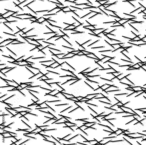 Sticks or lines with volume effect intersect in the total mass