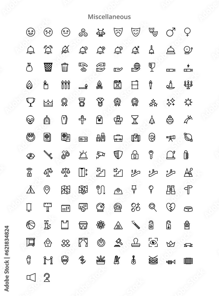 Miscellaneous icon set. Website set icon vector. for computer and mobile Miscellaneous icon set. Website set icon vector. for computer and mobile