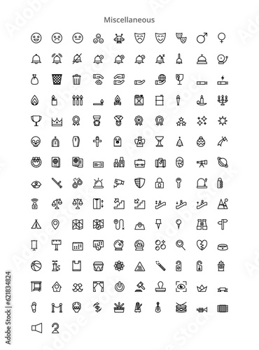 Miscellaneous icon set. Website set icon vector. for computer and mobile