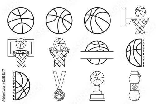 Basketball Line Art Bundle, Basketball Vector Bundle, Basketball illustration, Basketball Line Art Bundle, Sports Vector Bundle, Sports Line Art