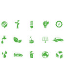 15 Unique Green Flat Icons About Renewable Energy And Environmental Protection