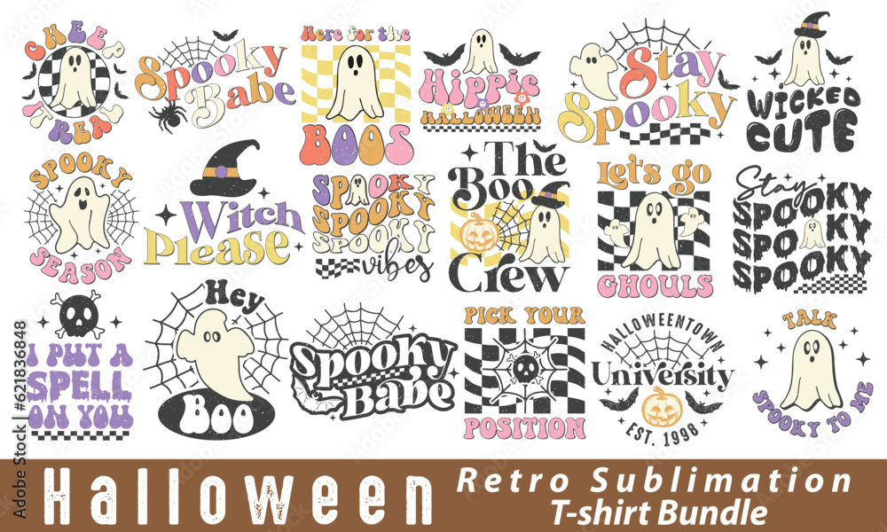 Halloween Retro T-shirt Bundle.