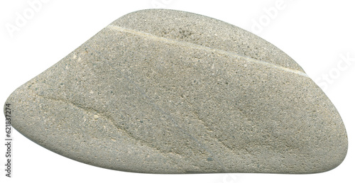 river stone, pebble. isolated on a transparent background