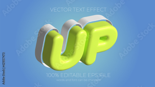 UP editable text effect style, EPS editable text effect