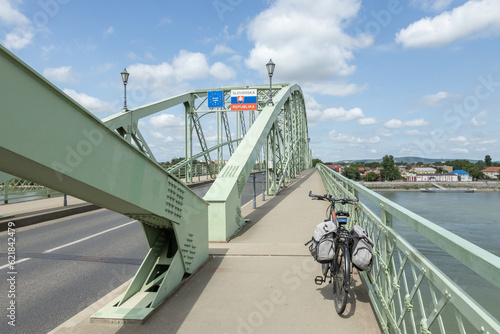 cross country by bike on bridge
