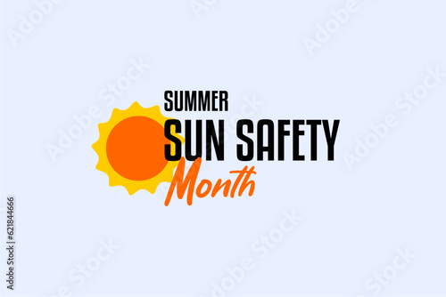 summer sun safety month, background template Holiday concept
