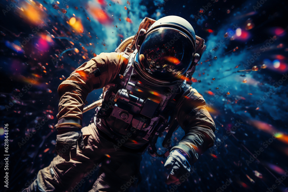 Astronauta en el espacio , IA generativa Astronauta en el espacio , IA generativa