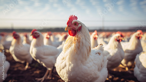 Fotografie, Tablou Premium Chicken Farm