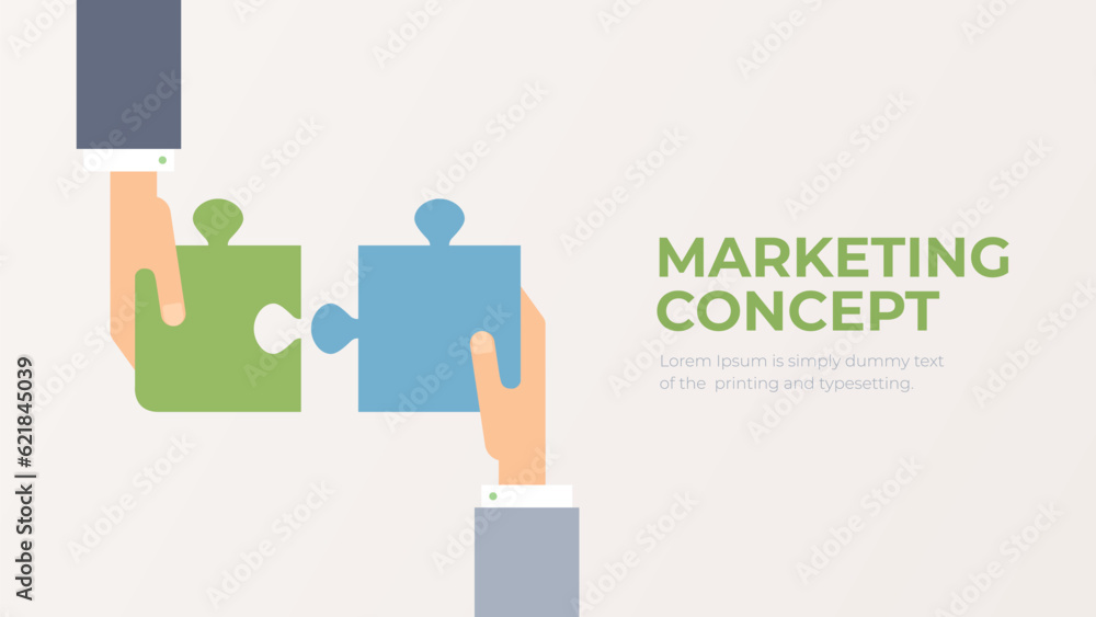 A successful marketing concept. Hands connect the puzzles vector. Effective teamwork illustration. A successful marketing concept. Hands connect the puzzles vector. Effective teamwork illustration.