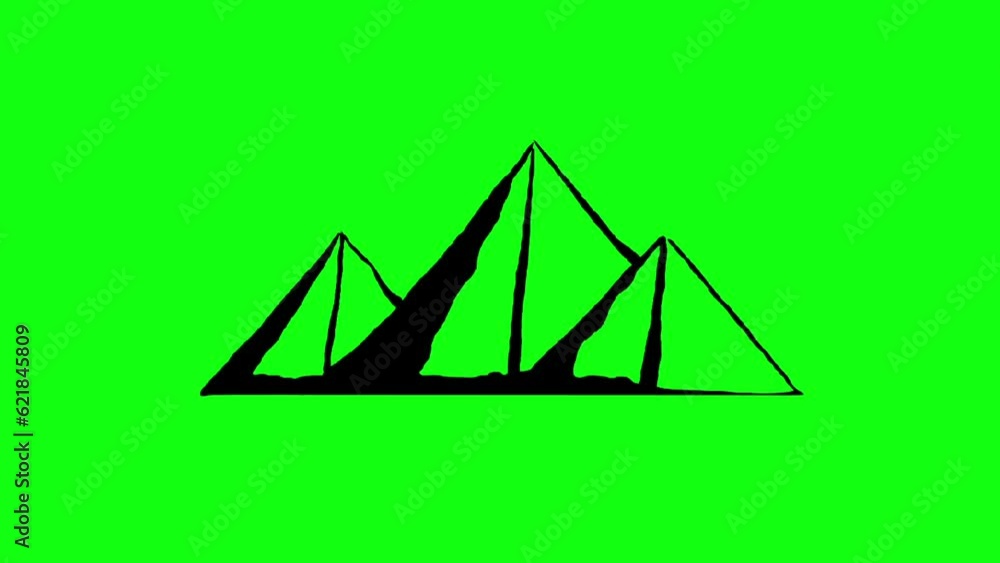 Egyptian Pyramids Monochrome Urban Cityscape Vector Artprint Egyptian Pyramids Monochrome Urban Cityscape Vector Artprint