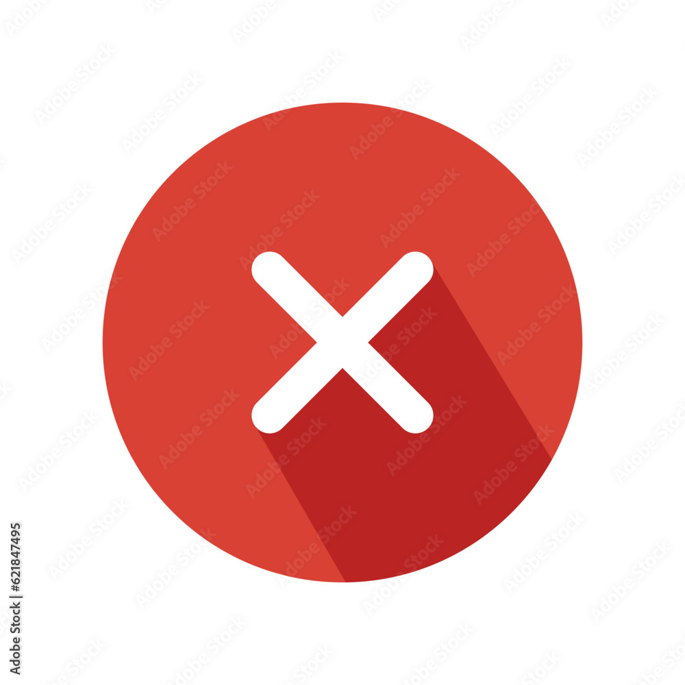 Red Cross Mark Round Icon Vector Illustration Red Cross Mark Round Icon Vector Illustration