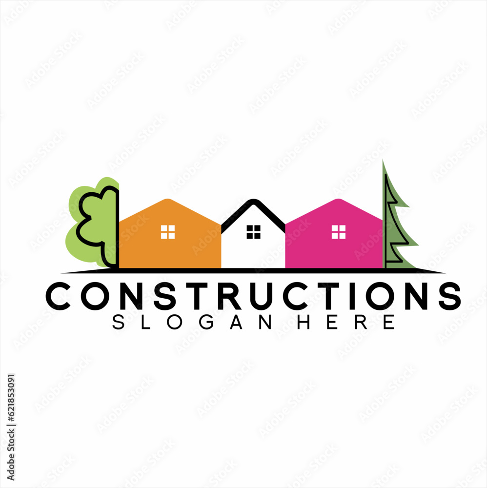 Real Estate logo design with countryside concept.