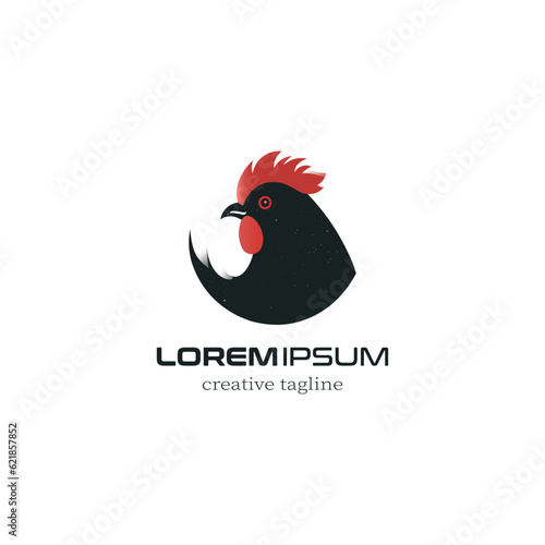 Vector  rooster logo template design