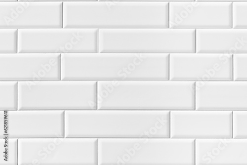 white subway tile seamless background. generative AI