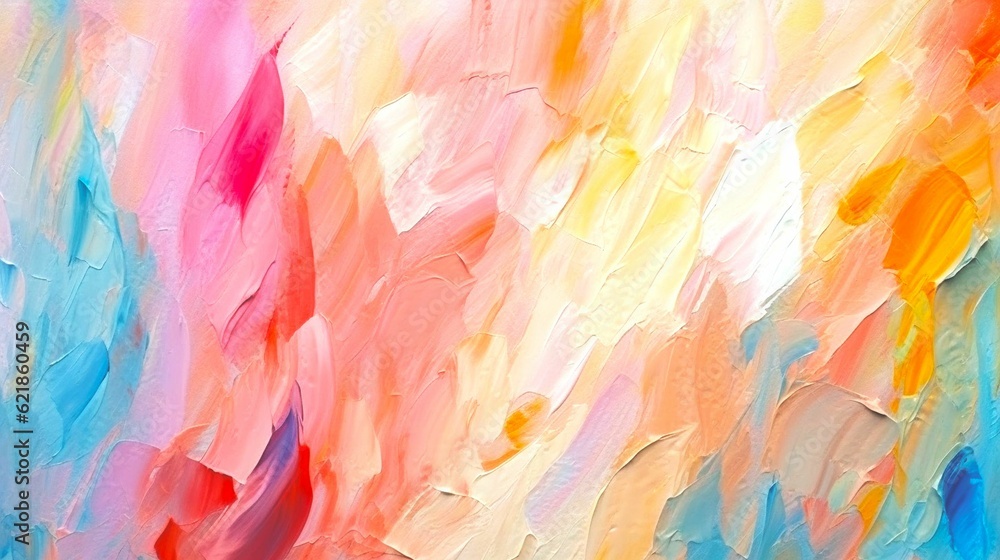 Abstract background oil strokes of yellow and pink. Wallpaper with colored splashes for web design or advertising