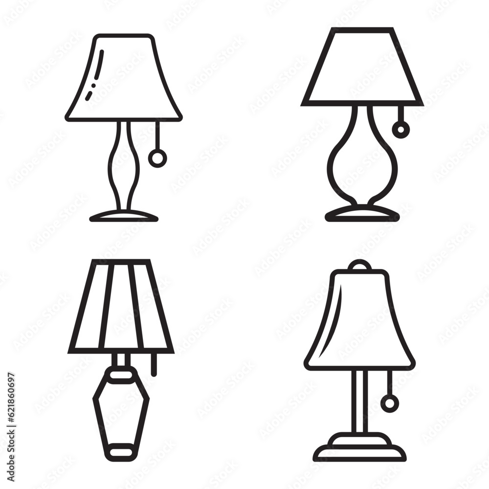 table lamp icon vector table lamp icon vector