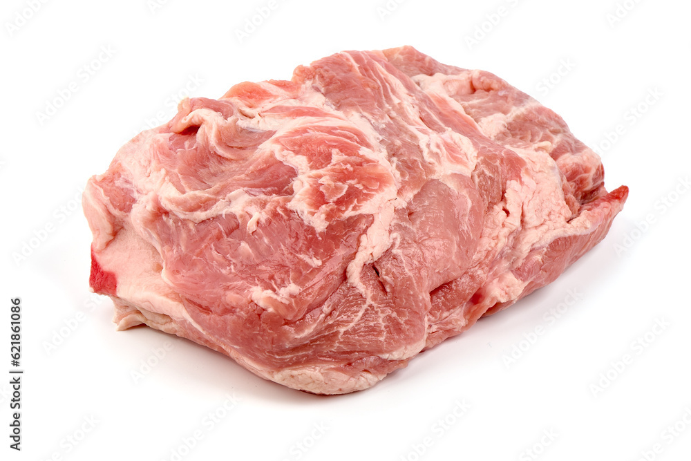Raw pork meat, isolated on white background. Raw pork meat, isolated on white background.