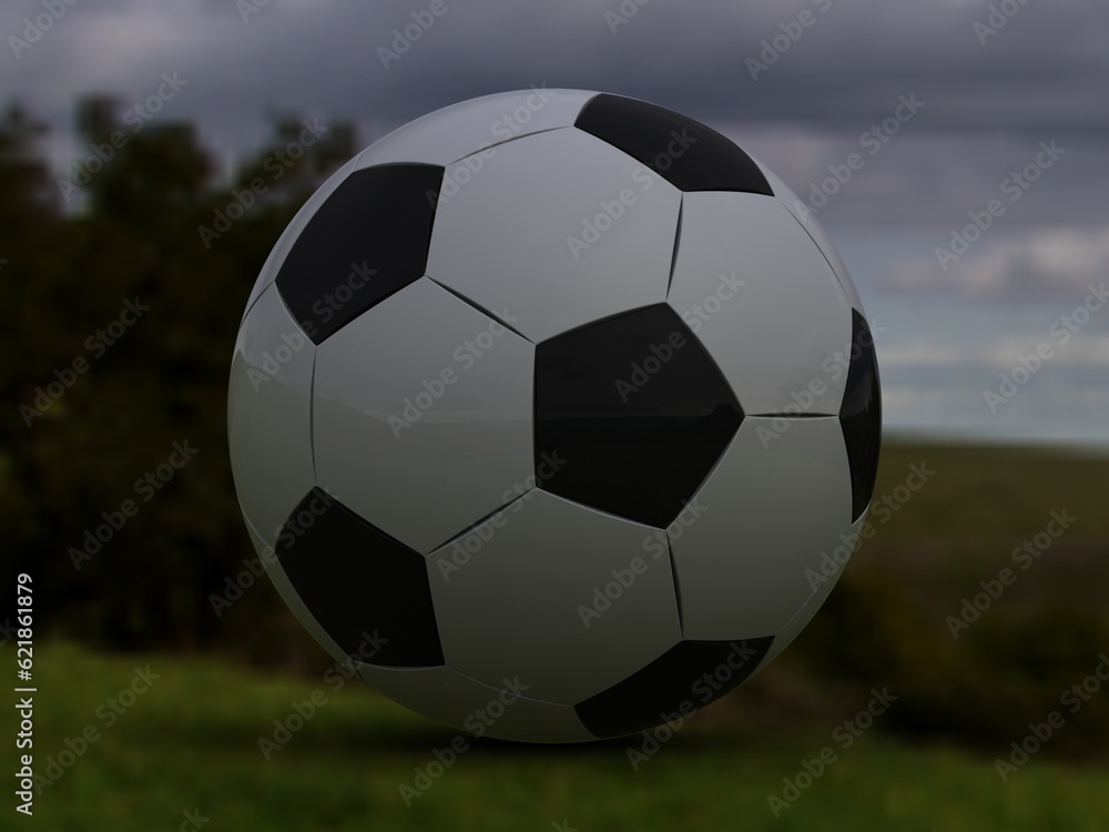 Fototapeta premium Mini Size Training Soccer Ball 6 Inches 3D Rendering