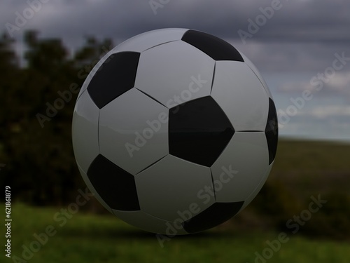 Mini Size Training Soccer Ball 6 Inches 3D Rendering