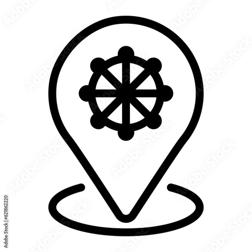 monastery line icon