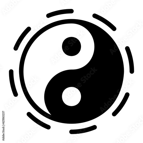 yin yang glyph icon