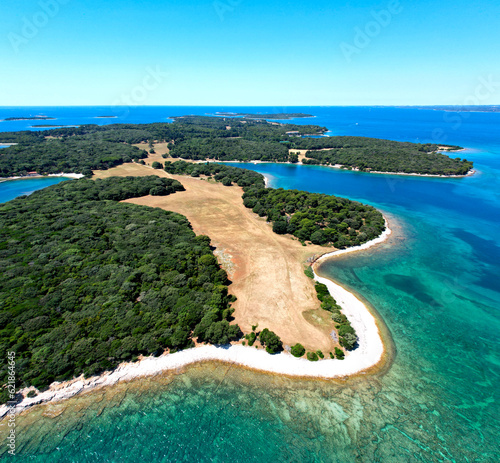 Brijuni archipelago in Croatia Europe aerial view