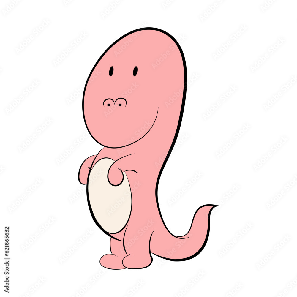 Dinosaur cute pink character. Dinosaur Cartoon Vector Illustration. Vector illustration for posters, flyers and design. Dinosaur cute pink character. Dinosaur Cartoon Vector Illustration. Vector illustration for posters, flyers and design.
