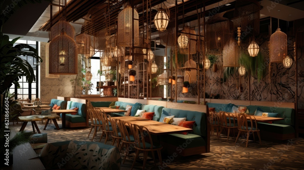 Interior design cafe japan